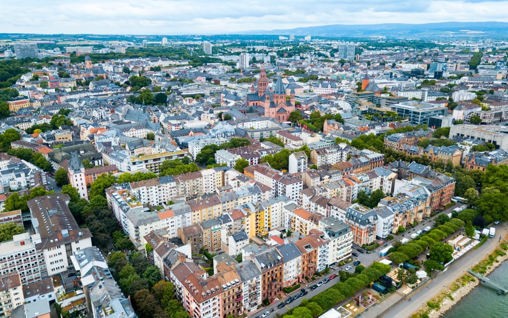 Luftaufnahme von Mainz