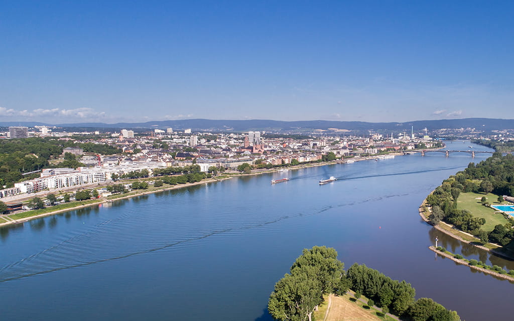 Lutfbild von Mainz am Rhein Lutfbild von Mainz am Rhein