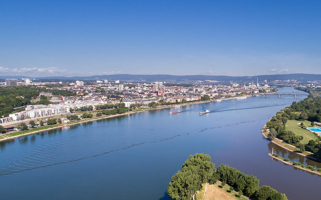 Lutfbild von Mainz am Rhein