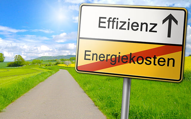 Ortsschild zum Thema Energieeffizienz Ortsschild zum Thema Energieeffizienz