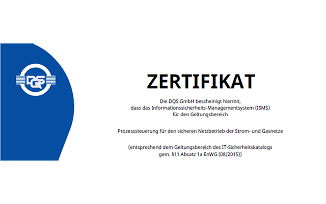 Zertifikat von der DQS GmbH