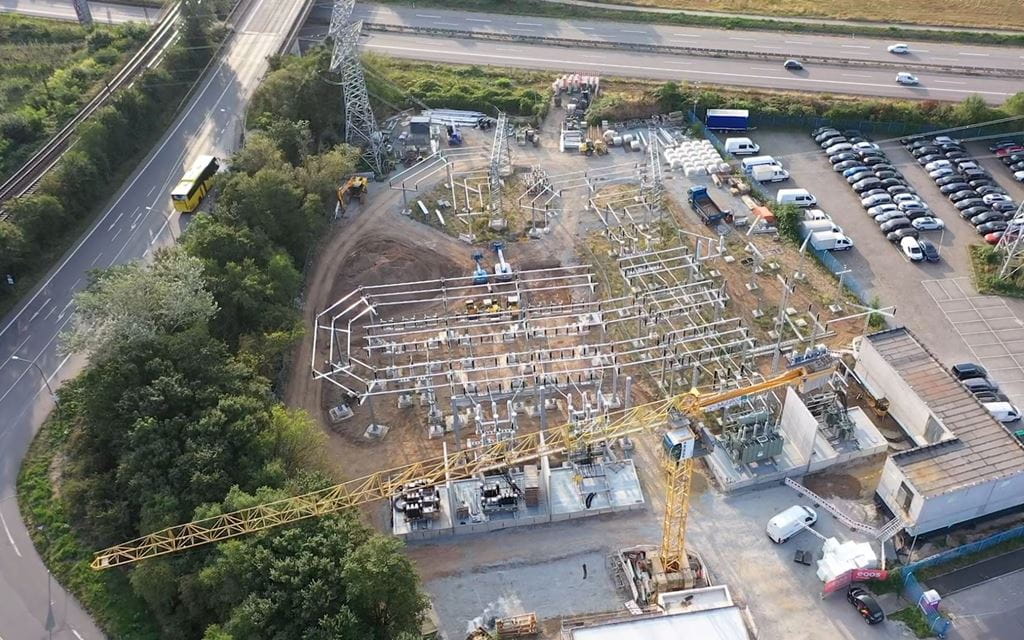 Drohne Umspannwerk Mainspitze